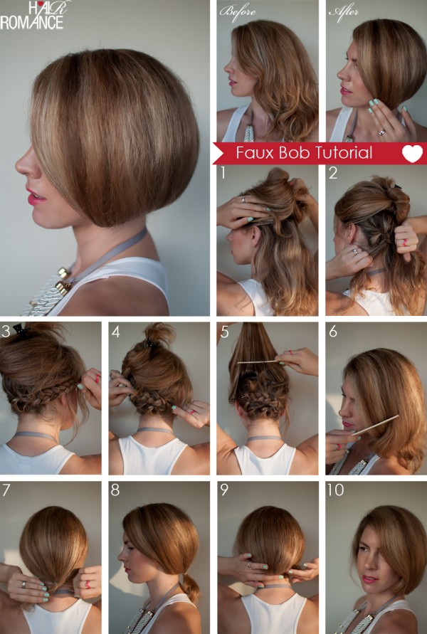 New Hairstyles For Hair With Tutorial To Create A Faux Bob