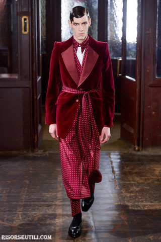 Alexander McQueen new collection fall winter clothing men dressing gowns