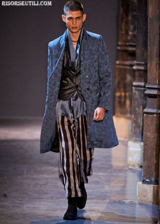 Ann Demeulemeester fashion new collection spring summer men coat 2013