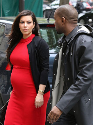 News Kim Kardashian lifestyle pregnancy in red photo dress 4