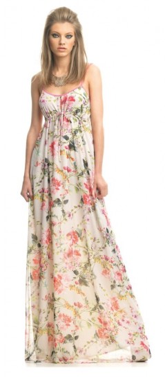 Long flowered dress Fornarina spring summer 2013