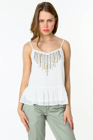 Tally-Weijl-White-Embellished-Mini-Peplum-Top