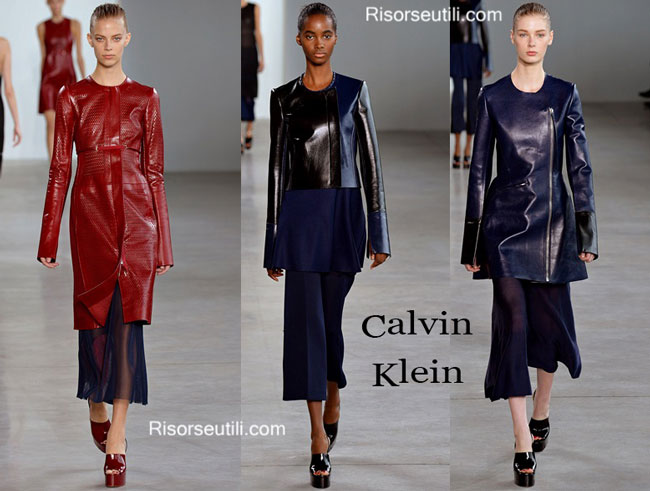 Leather Clothing Calvin Klein spring summer 2015