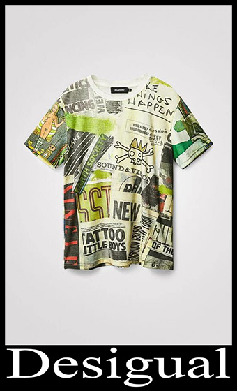 New arrivals Desigual t shirts 2023 men's fashion 9